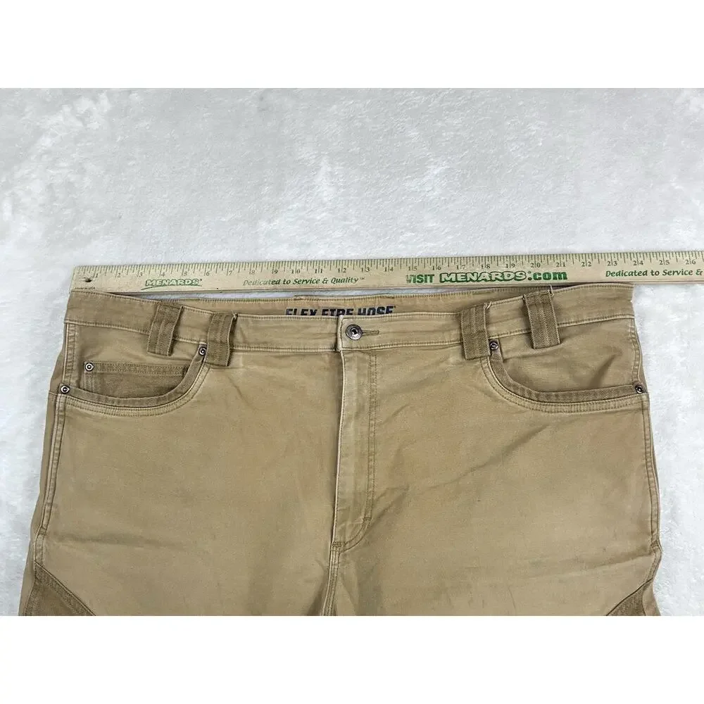 Duluth Flex Fire Hose Pants Mens 48x30 Double Knee Uplander Utility Brush Huntin